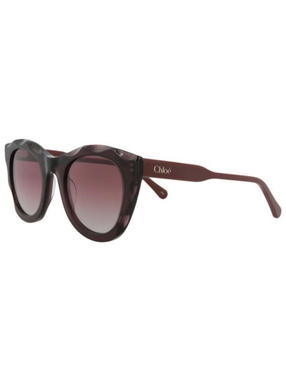 New Chloé Womens Round/Oval Violet Burgundy Red Fashion Designer Sunglasses